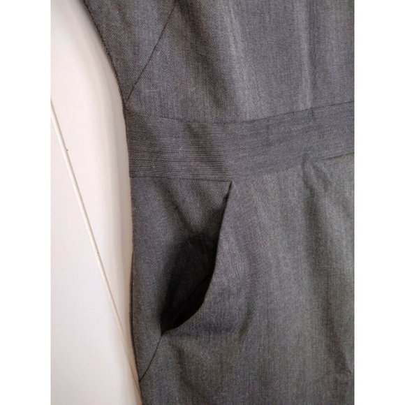 GAP Sleeveless Sheath dress sz 4 with POCKETS Gray Knee length tweed lined - Picture 3 of 6